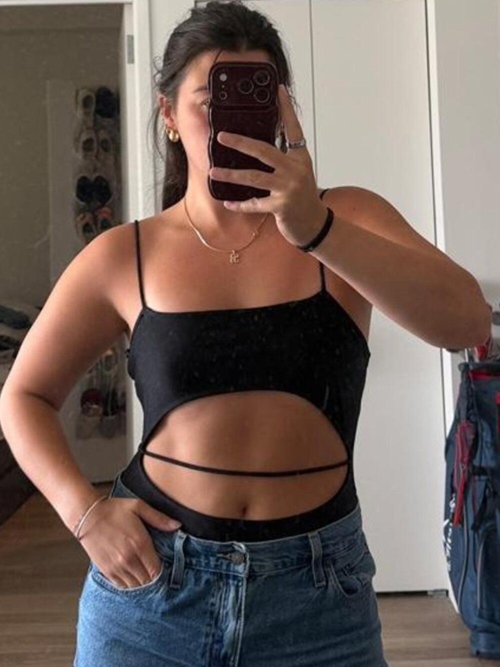 Forever 21 Women's Black Bodysuit